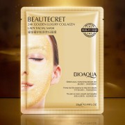 5 шт Омолаживающая гидрогелевая маска для лица с золотом, 28g, Bioaqua, Beautecret Gold Luxury