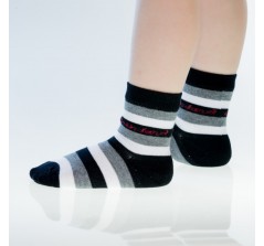 Детские носки с турмалином (4-6, 6-8 / роз-бел, черн-бел), Haogang 