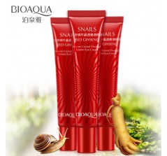 Омолаживающий крем для кожи вокруг глаз с муцином улитки и красным женьшенем, 20g, BioAqua Snails Red Ginseng