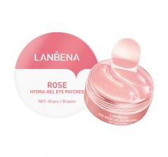 Патчи для глаз с экстрактом розы,60 шт, Lanbena Rose Hydra-Gel Eye Patches